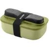 Dóza na potraviny s cestovním příborem STORE&GO, Avocado green