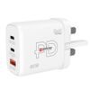 DC57UK-PD65 USB A+C nabíjecí adaptér Power charger 65W GaN UK, Power Delivery, typ G