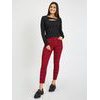 GAP 779234-03 Kostkované kalhoty skinny bi-stretch Červená