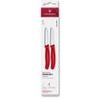 Swiss Classic, paring knife, 2pcs, 8cm, straight, red, box