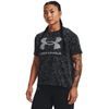 UNDER ARMOUR UA LOGO AOP HEAVYWEIGHT SS, Black