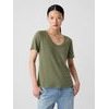 452561-00 Lněné tričko Zelená