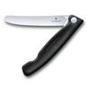Swiss Classic, picnic knife, 11cm, wavy, black, box
