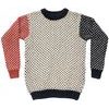 Nordsjø Wool Sweater Offwhite/Navy/Marsala