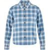 Övik Boxy Flannel Shirt W Eggshell-Dawn Blue