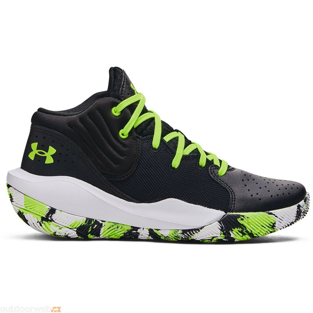 UA GS Jet '21, Black/green - basketball shoes for children - UNDER ARMOUR -  52.27 €