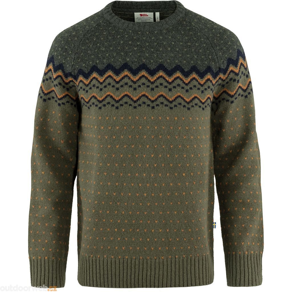 Övik Knit Sweater M Laurel Green-Deep Forest - svetr pánský - FJÄLLRÄVEN -  165.77 €