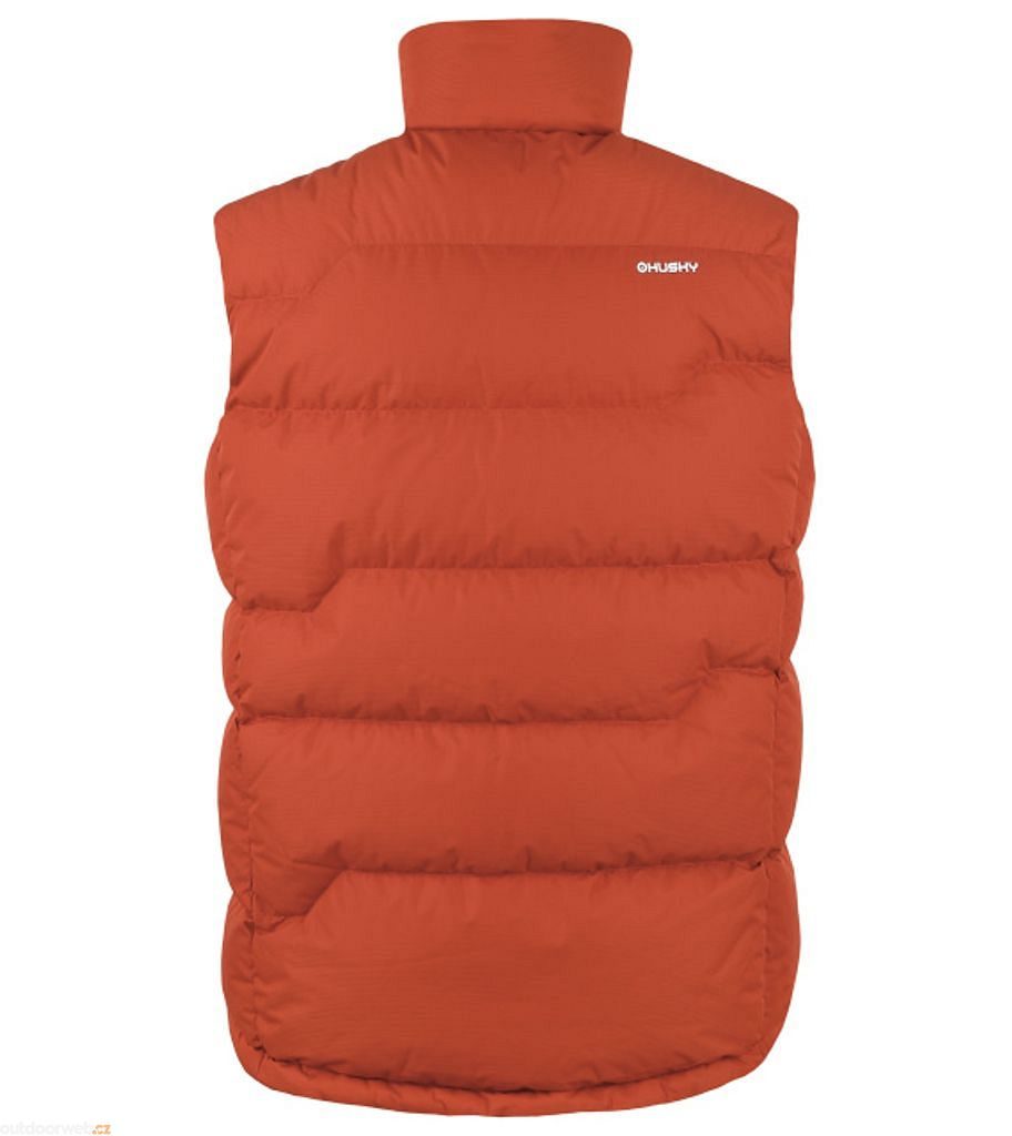  Deep M dark orange - Men's down vest with zipper