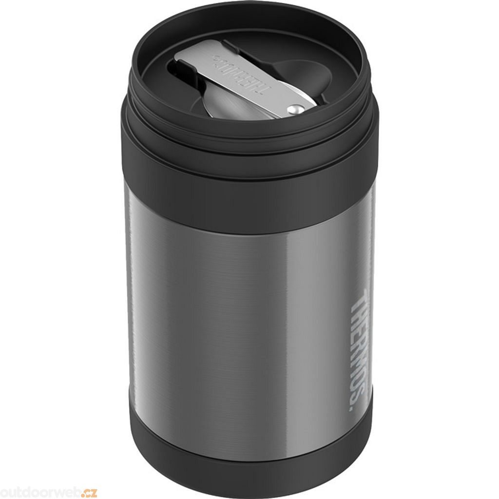 Children's food thermos with spoon 470 ml black - Stainless steel vacuum  insulated thermos - THERMOS - 32.95 €
