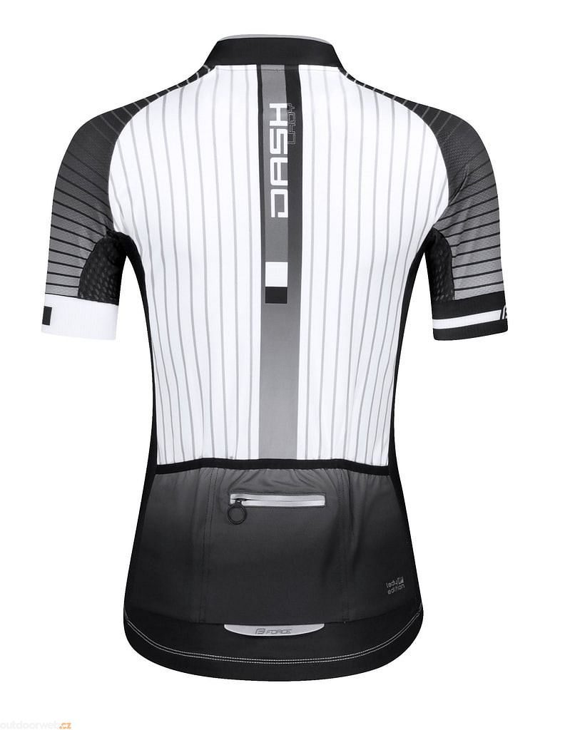 DASHADY krátký rukáv,černo-bílý - dámský cyklistický dres - FORCE - 1 274 Kč