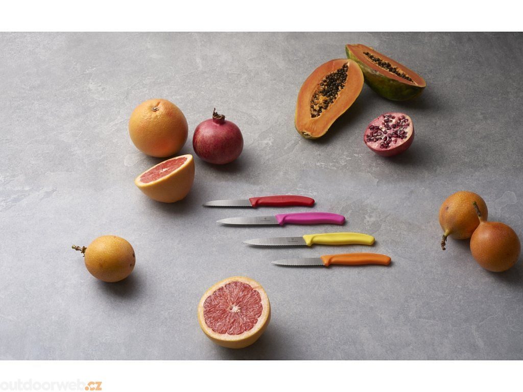 Nůž na zeleninu 10 cm plast, oranžový