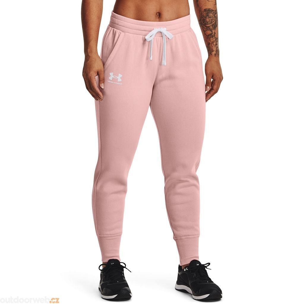  Rival Fleece Joggers, Pink/white - women's trousers - UNDER  ARMOUR - 33.29 € - outdoorové oblečení a vybavení shop