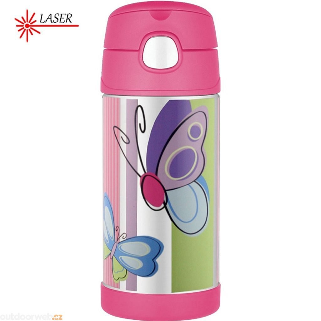 Baby thermos with straw 355 ml butterfly - Stainless steel vacuum insulated  bottle - THERMOS - 24.27 €