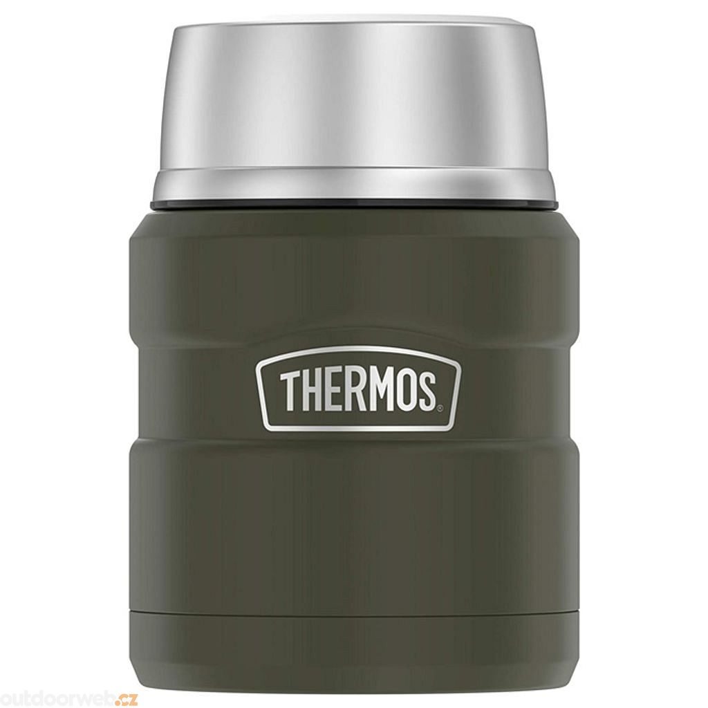  Food thermos with folding spoon and cup 470 ml military  green - Stainless steel vacuum insulated thermos - THERMOS - 32.74 € -  outdoorové oblečení a vybavení shop