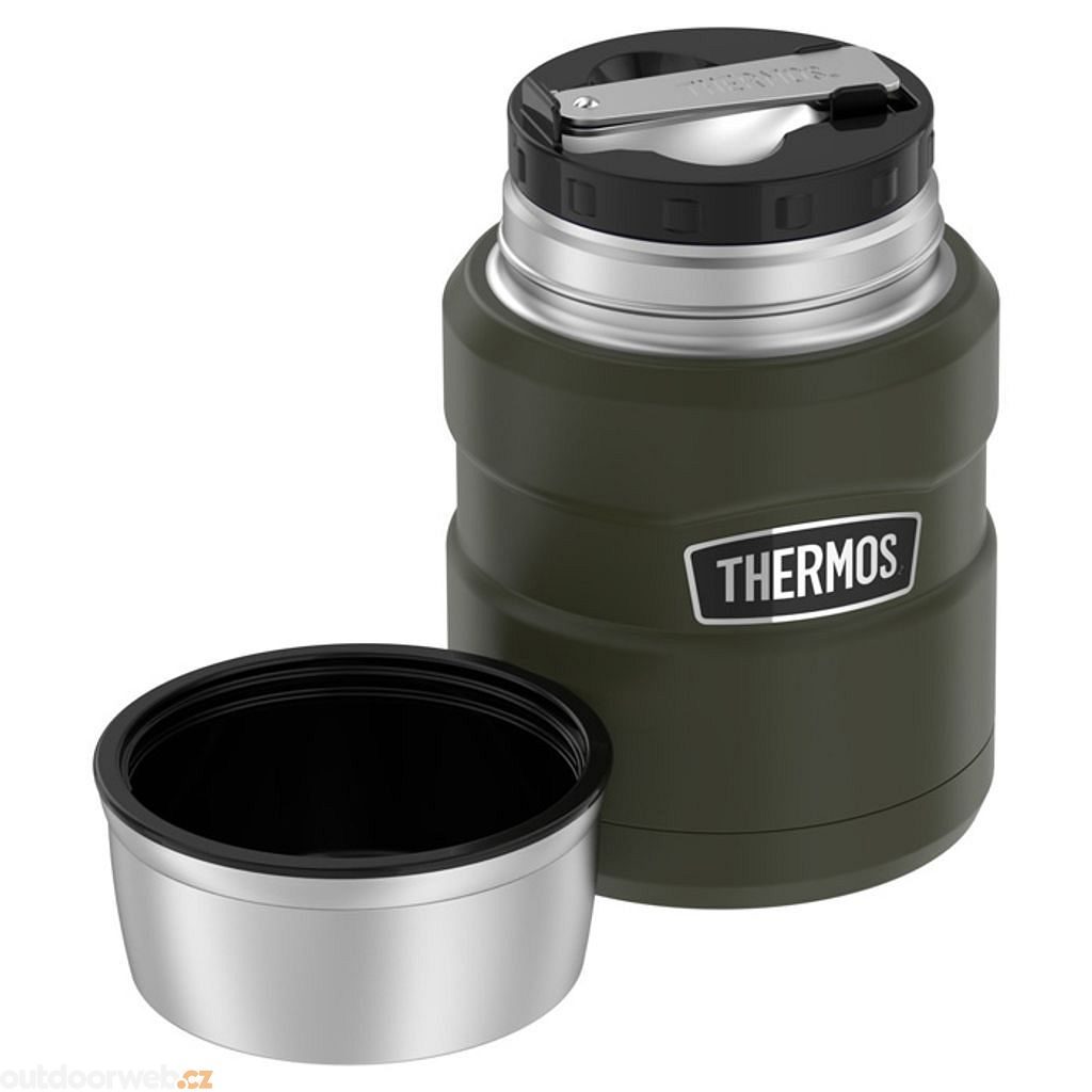  Food thermos with folding spoon and cup 470 ml dark blue -  Stainless steel vacuum insulated thermos - THERMOS - 33.02 € - outdoorové  oblečení a vybavení shop