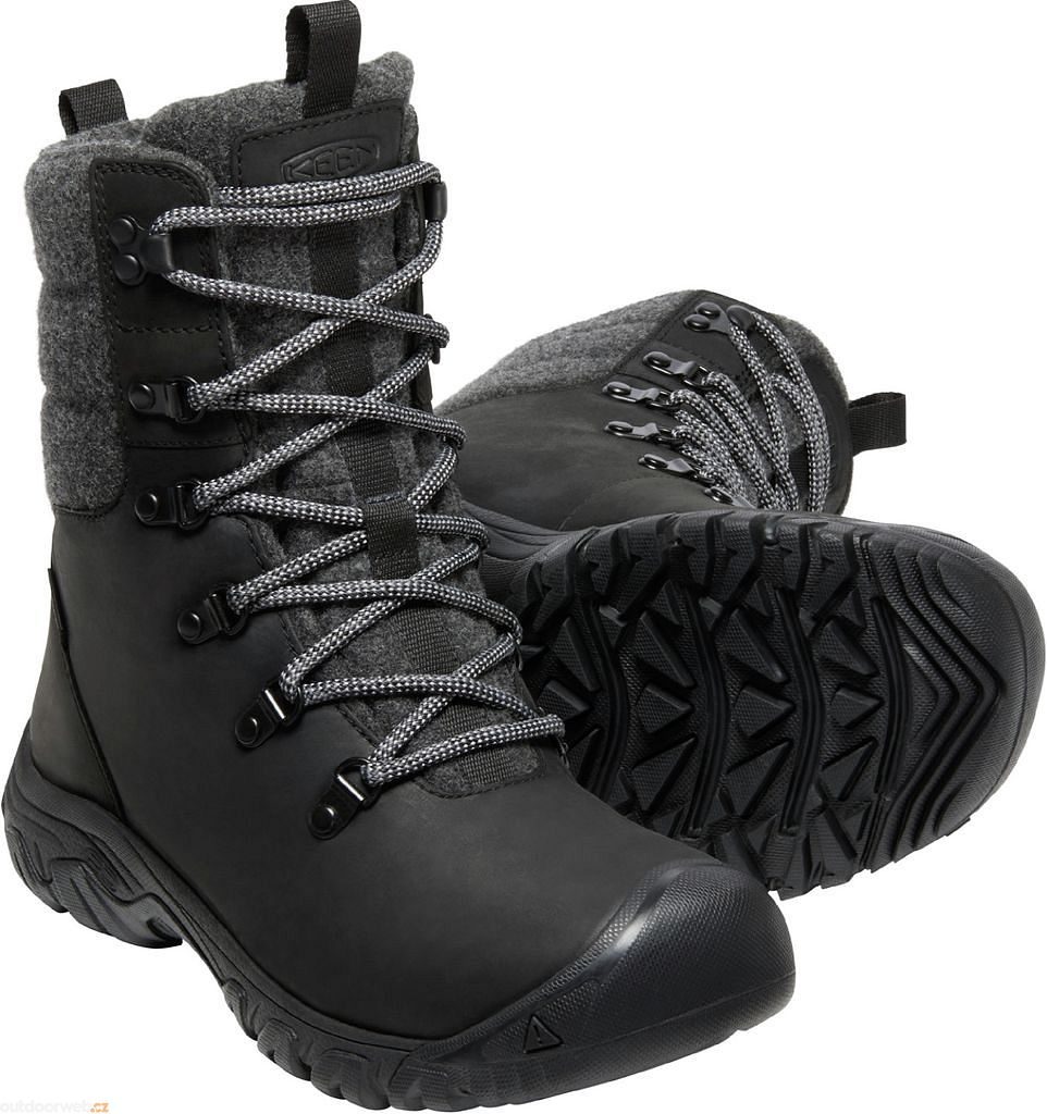 GRETA BOOT WP WOMEN black/black wool - obuv trek. zateplená dámská - KEEN -  2 599 Kč