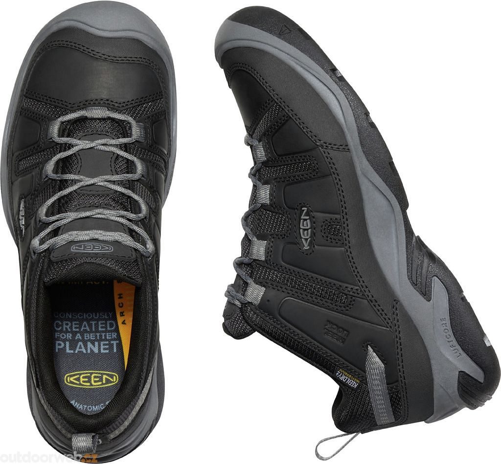 CIRCADIA WP M, black/steel grey - men's low trekking shoes - KEEN - 114.31 €