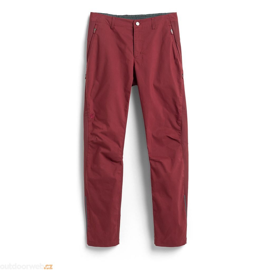 Cloth trousers with a stretchy waistband - bordeaux