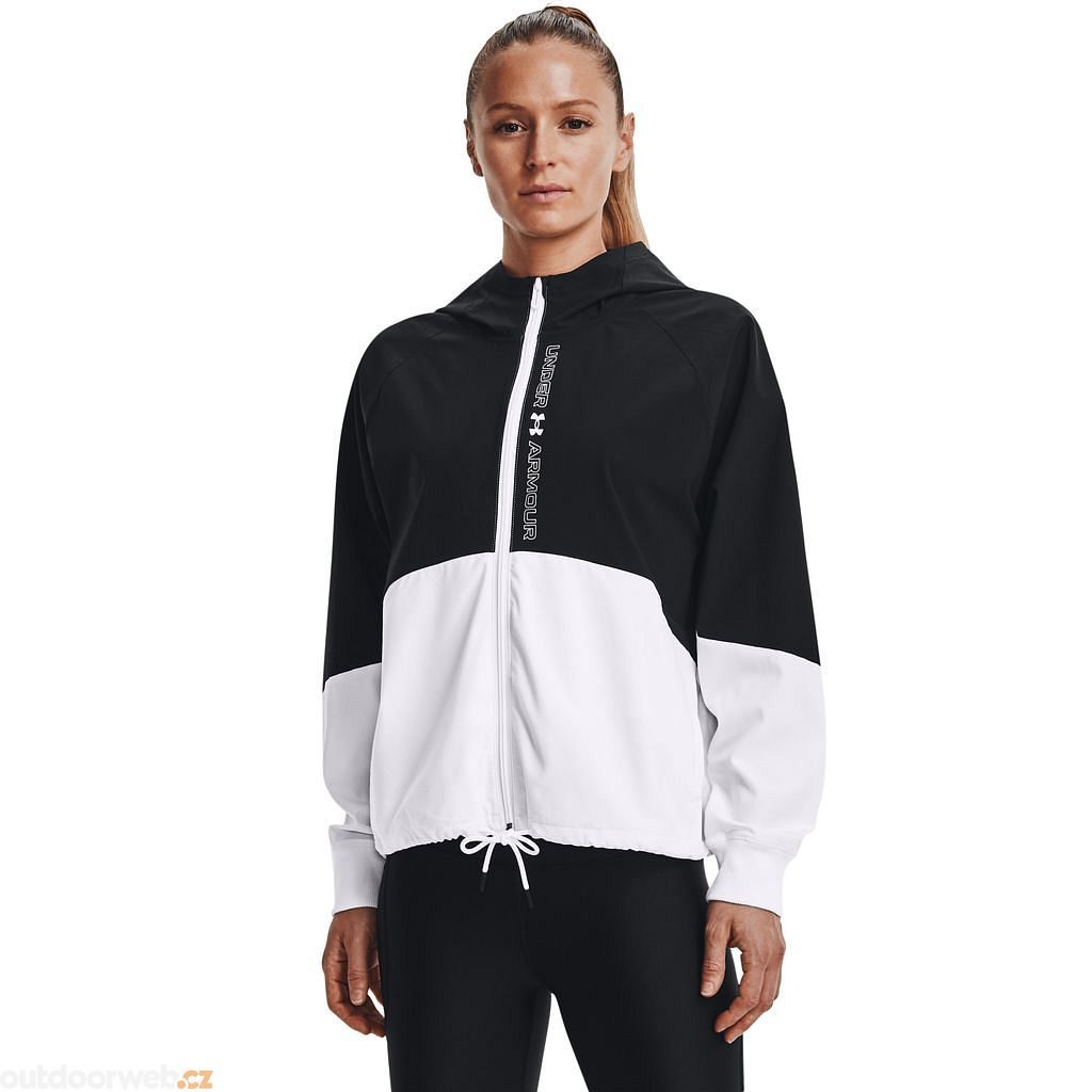 Woven FZ Jacket, Black/white - bunda dámská - UNDER ARMOUR - 1 259 Kč