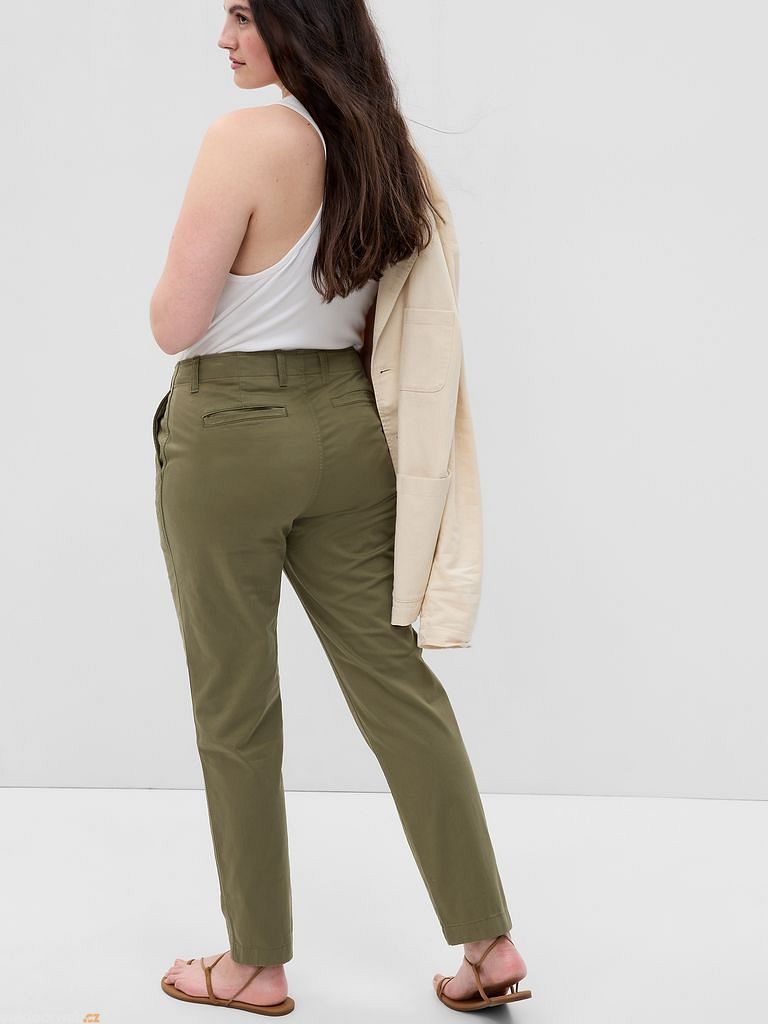 The Gap High Rise Wide-Leg Khaki Pants French Vanilla Cream New Size 6 |  eBay