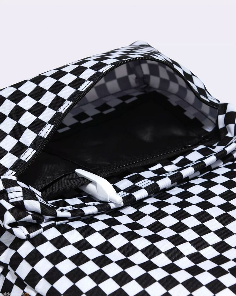 Black and white check backpack sales