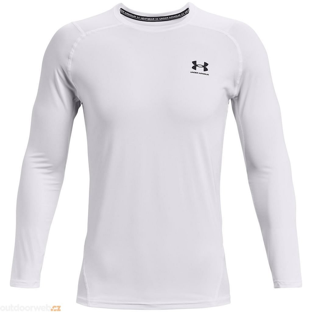 UA HG Armour Fitted LS, White - men's long sleeve t-shirt - UNDER ARMOUR -  31.97 €