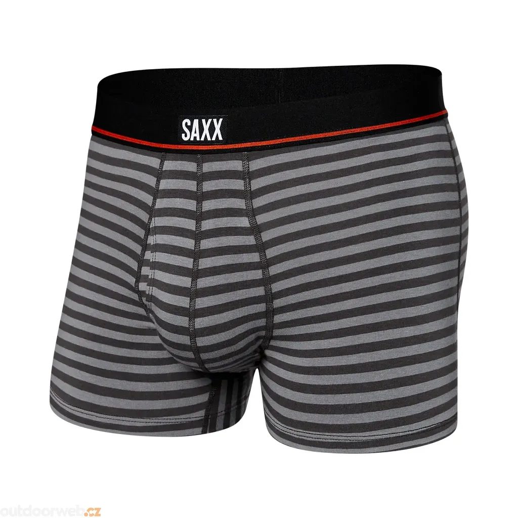  NON-STOP STRETCH COTTON BB, Hiker Stripe- Grey - men's  boxer shorts - SAXX - 18.96 € - outdoorové oblečení a vybavení shop