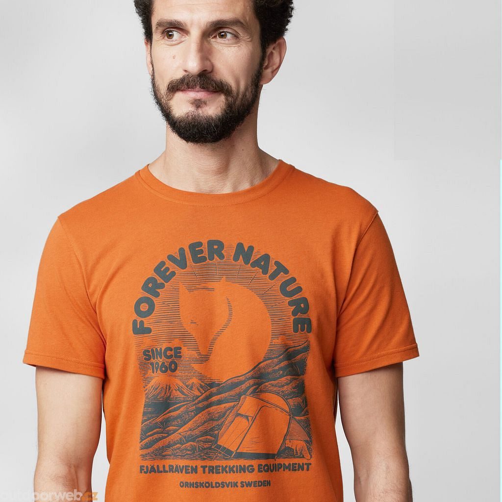 Bare overfyldt sort stilhed Fjällräven Equipment T-shirt M Sunset Orange - tričko pánské - FJÄLLRÄVEN -  42.85 €