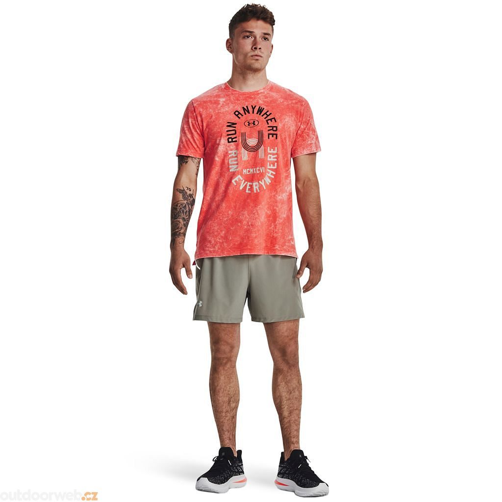  RUN ANYWHERE TEE-RED - men's t-shirt - UNDER ARMOUR - 34.66  € - outdoorové oblečení a vybavení shop