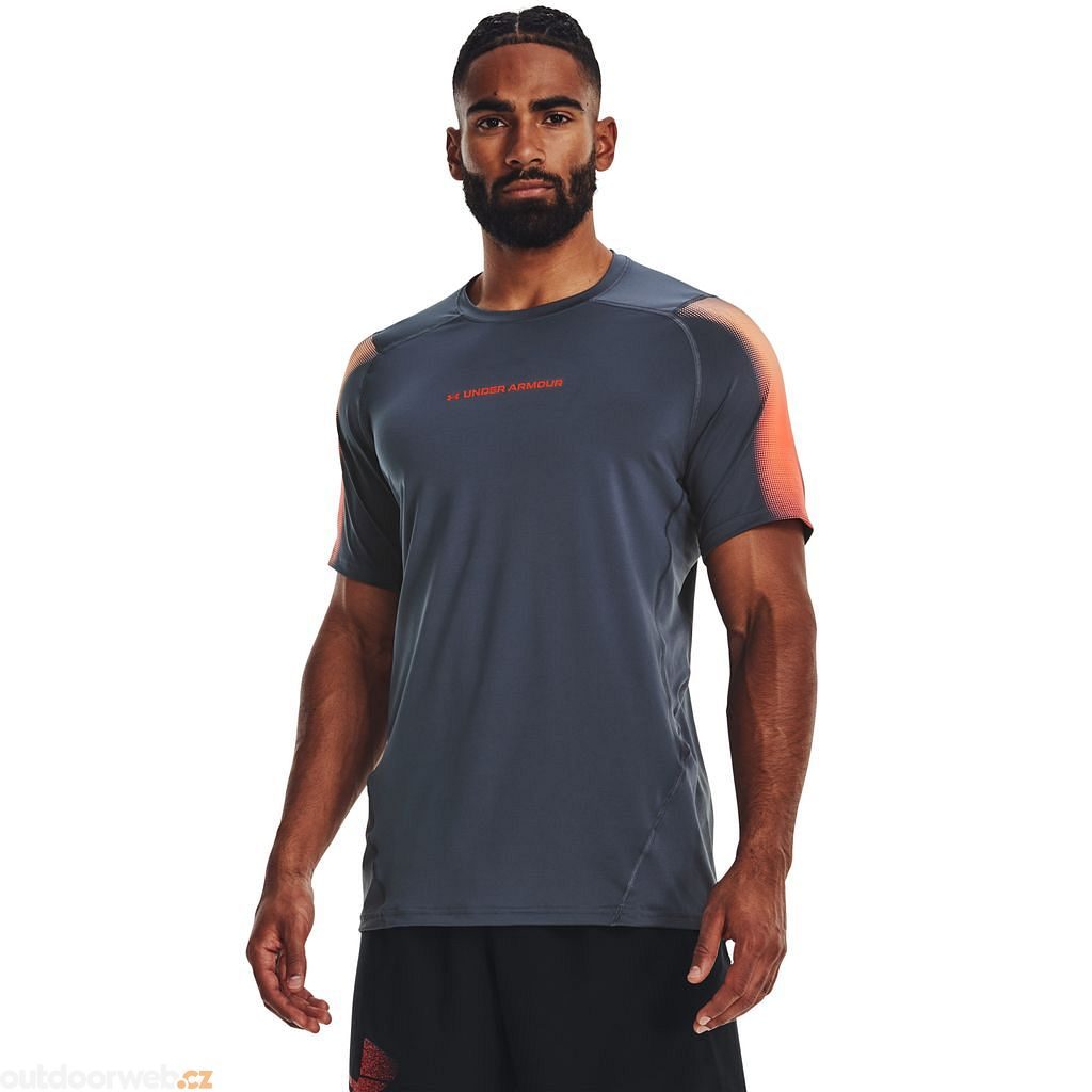 UA HG Armour Nov Fitted SS, Gray - men's short sleeve t-shirt - UNDER ARMOUR  - 37.74 €