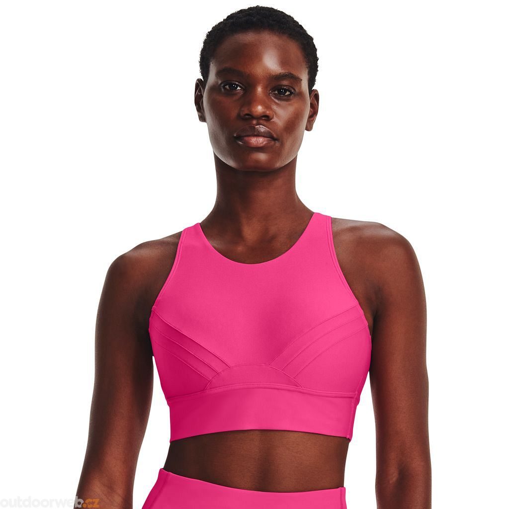 Under Armour Infinity Mid Impact Sports Bra in Pink