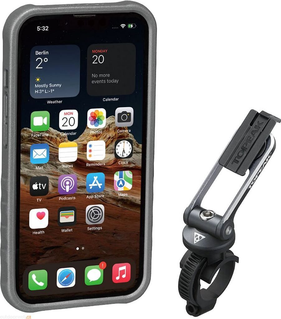 TOPEAK RIDECASE CASE FOR IPHONE 13 BLACK/GREY - Cover and phone holder -  TOPEAK - 50.06 €