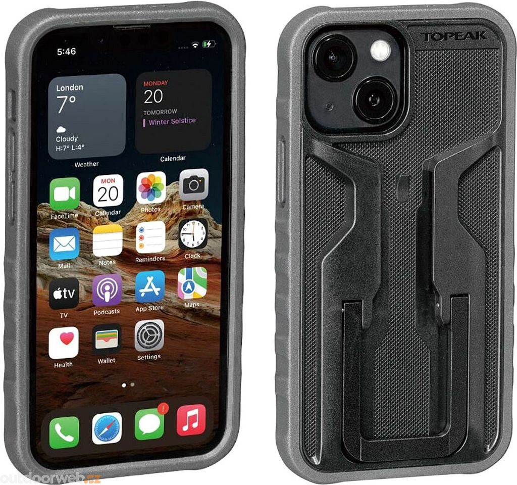 Outdoorweb.eu TOPEAK RIDECASE CASE FOR IPHONE 13 MINI BLACK GREY