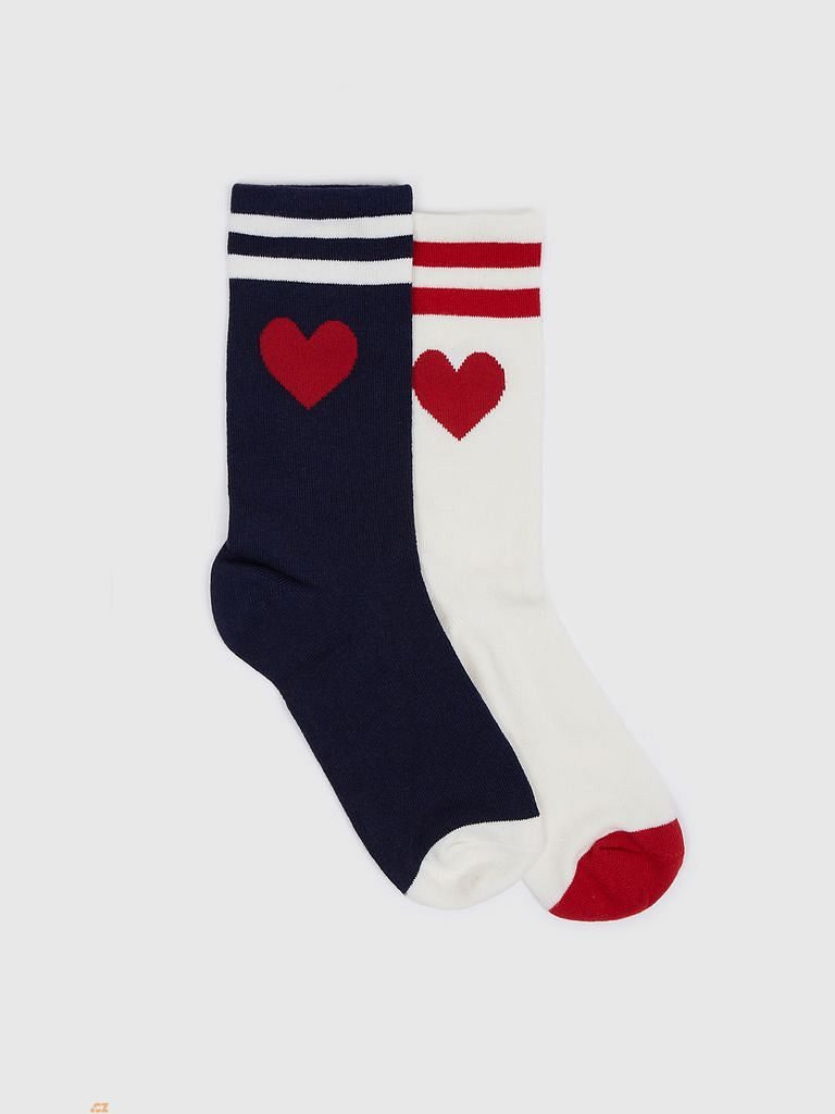 516901-00 Vzorované ponožky, 2 páry Barevná - Dámské vysoké ponožky - GAP -  11.35 €
