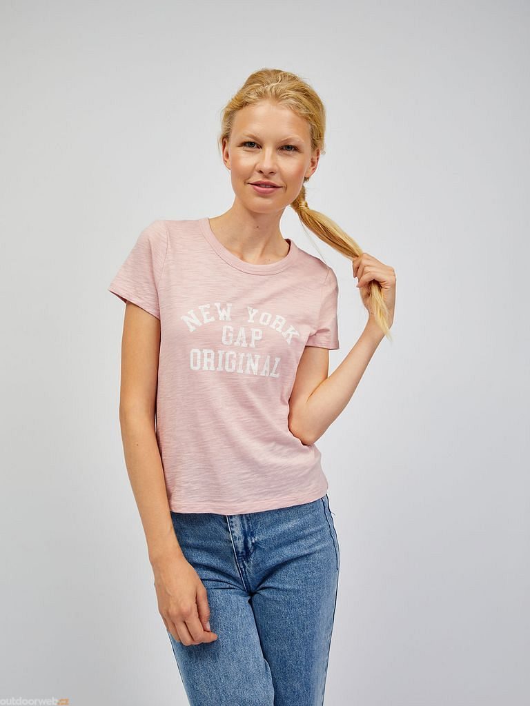 428817-00 Tričko New York GAP original Růžová - Dámské jednobarevné tričko  - GAP - 20.31 €