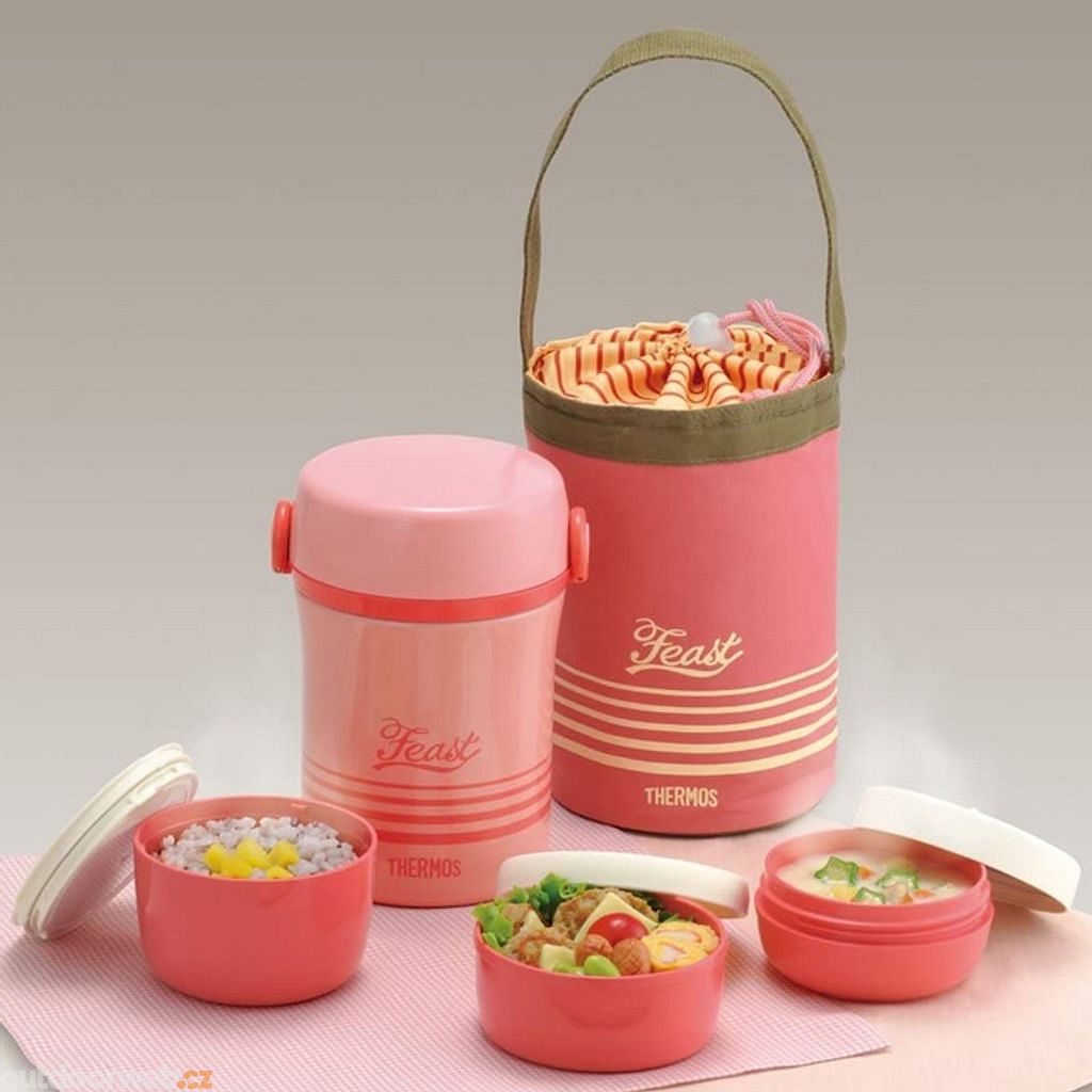 Baby carrier 690 ml pink - food carrier 3 containers - THERMOS - 54.65 €