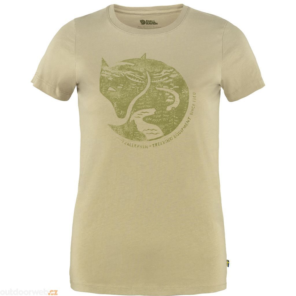 Arctic Fox Print T-shirt W Sand Stone - tričko dámské - FJÄLLRÄVEN - 43.36 €