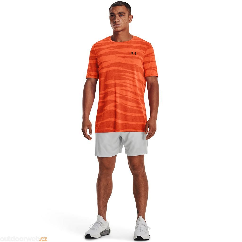 Under Armour, Armour Seamless Wave Short Sleeve T Shirt Mens, Orange