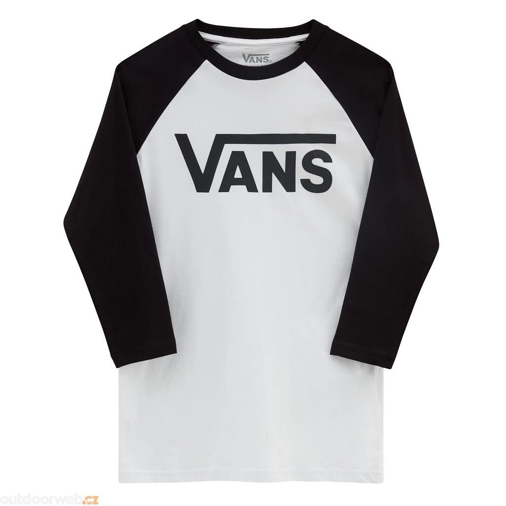 KIDS VANS CLASSIC RAGLAN T-SHIRT (8-14 roků), White-Black - tričko dětské -  VANS - 600 Kč