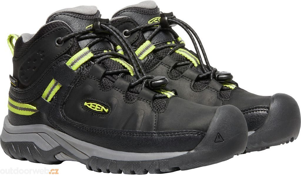 Keen Youth Targhee Low Waterproof Shoe - 1 - Black / Steel Grey