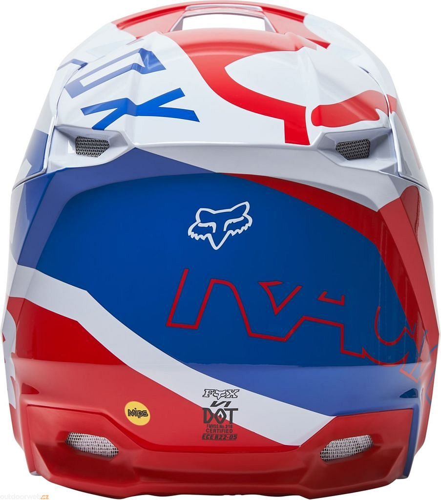 V1 Skew Helmet, Ece White/Red/Blue - Men's helmet - FOX - 164.11 €