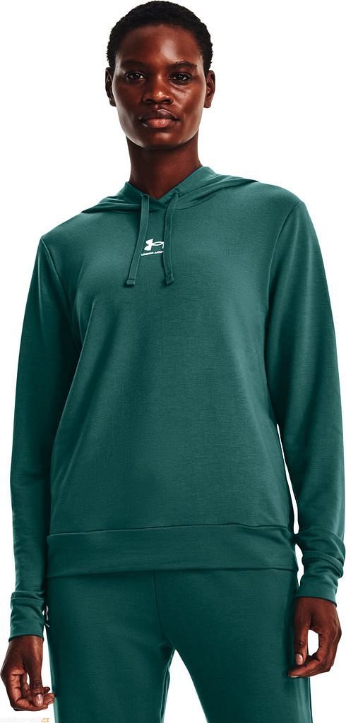  Rival Terry Hoodie-GRN - women's sweatshirt - UNDER ARMOUR  - 46.89 € - outdoorové oblečení a vybavení shop