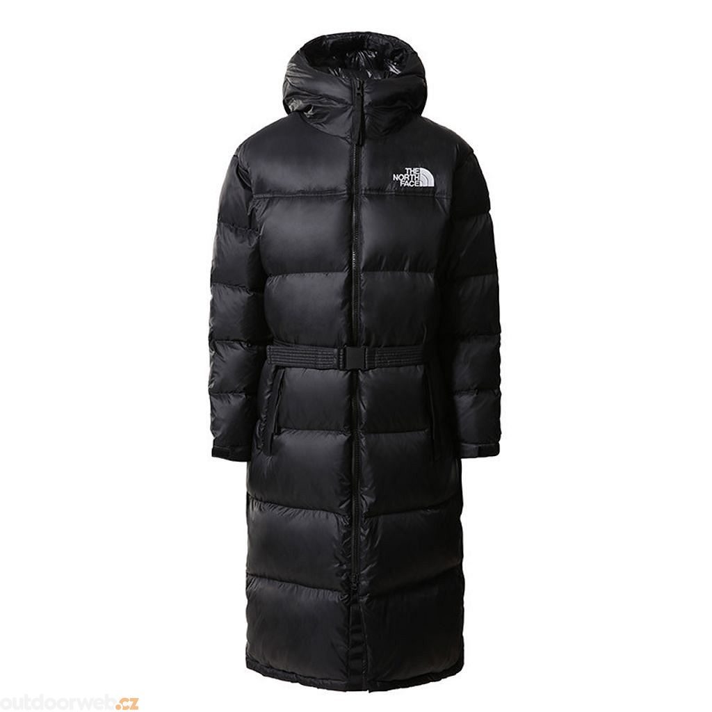  THE NORTH FACE Women's Women's Nuptse Belted Long Parka, TNF  Black, M : Clothing, Shoes & Jewelry