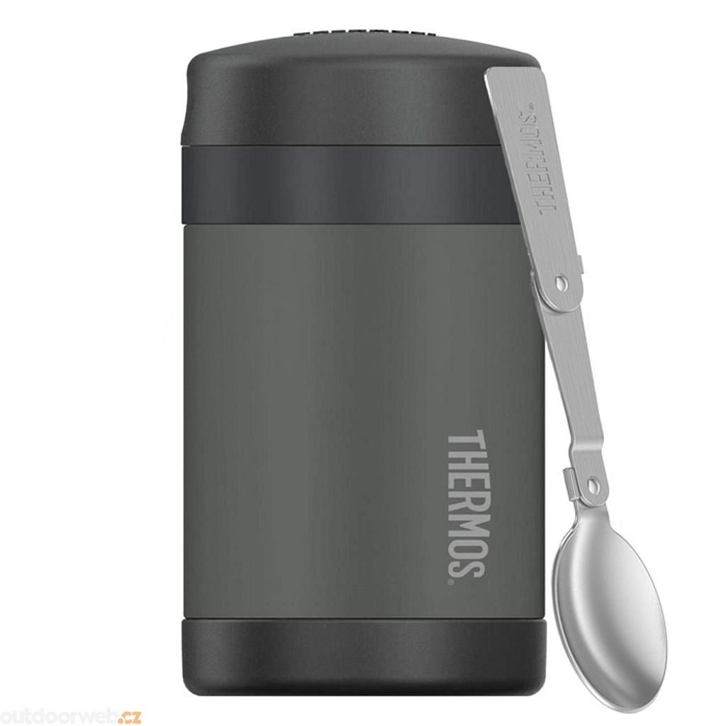 THERMOS Funtainer S/S 470ml Vacuum Insulated Food Jar with Spoon Charcoal! 