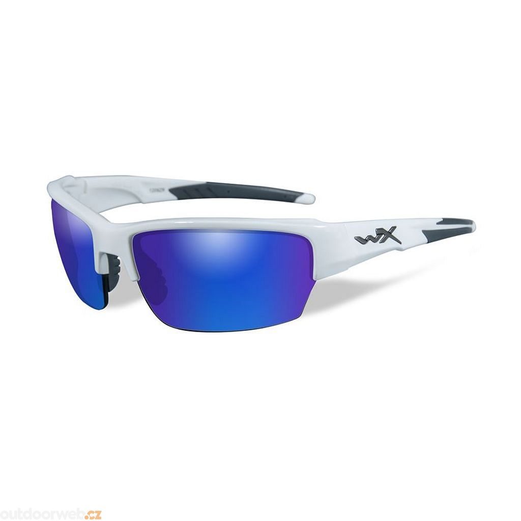 SAINT Polarized Blue Mirror Green /Gloss White - sluneční brýle - WILEY X -  3 771 Kč