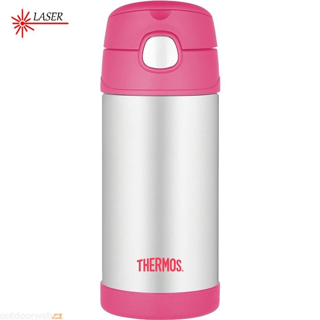  Baby thermos with straw 355 ml pink - Stainless steel  vacuum insulated bottle - THERMOS - 24.06 € - outdoorové oblečení a  vybavení shop