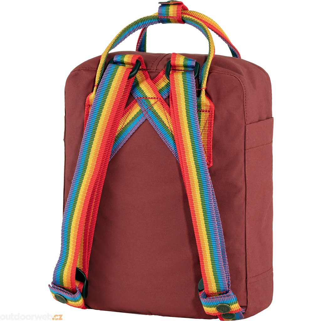 Fjallraven Kanken Rainbow Mini - Ox Red-Rainbow Pattern - One Size
