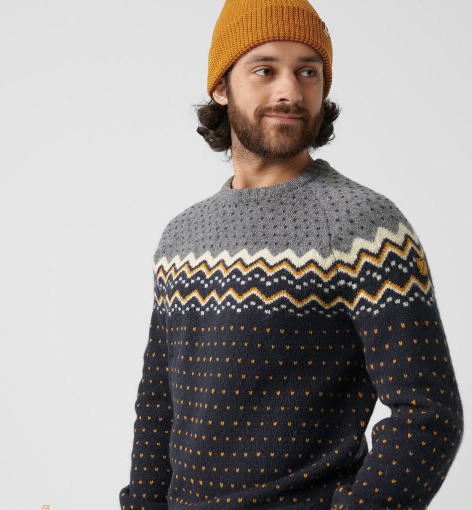 Övik Knit Sweater M Dark Navy - svetr pánský - FJÄLLRÄVEN - 164.73 €