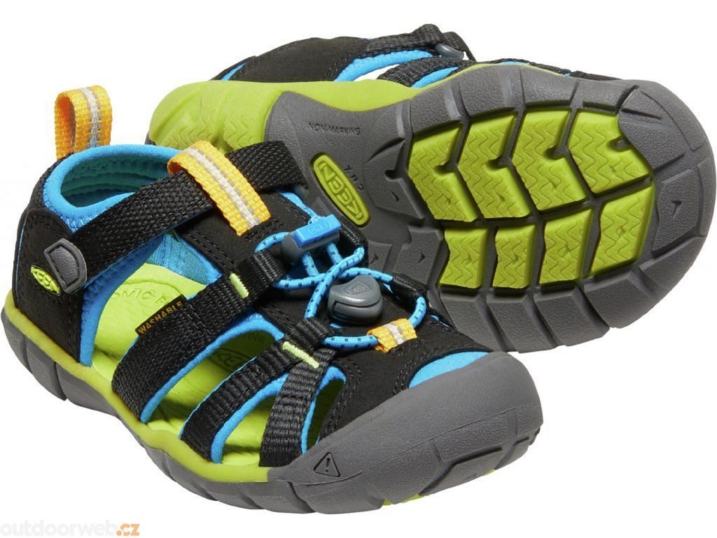 SEACAMP II CNX K black/brilliant blue - dětské sandály - KEEN - 1 104 Kč