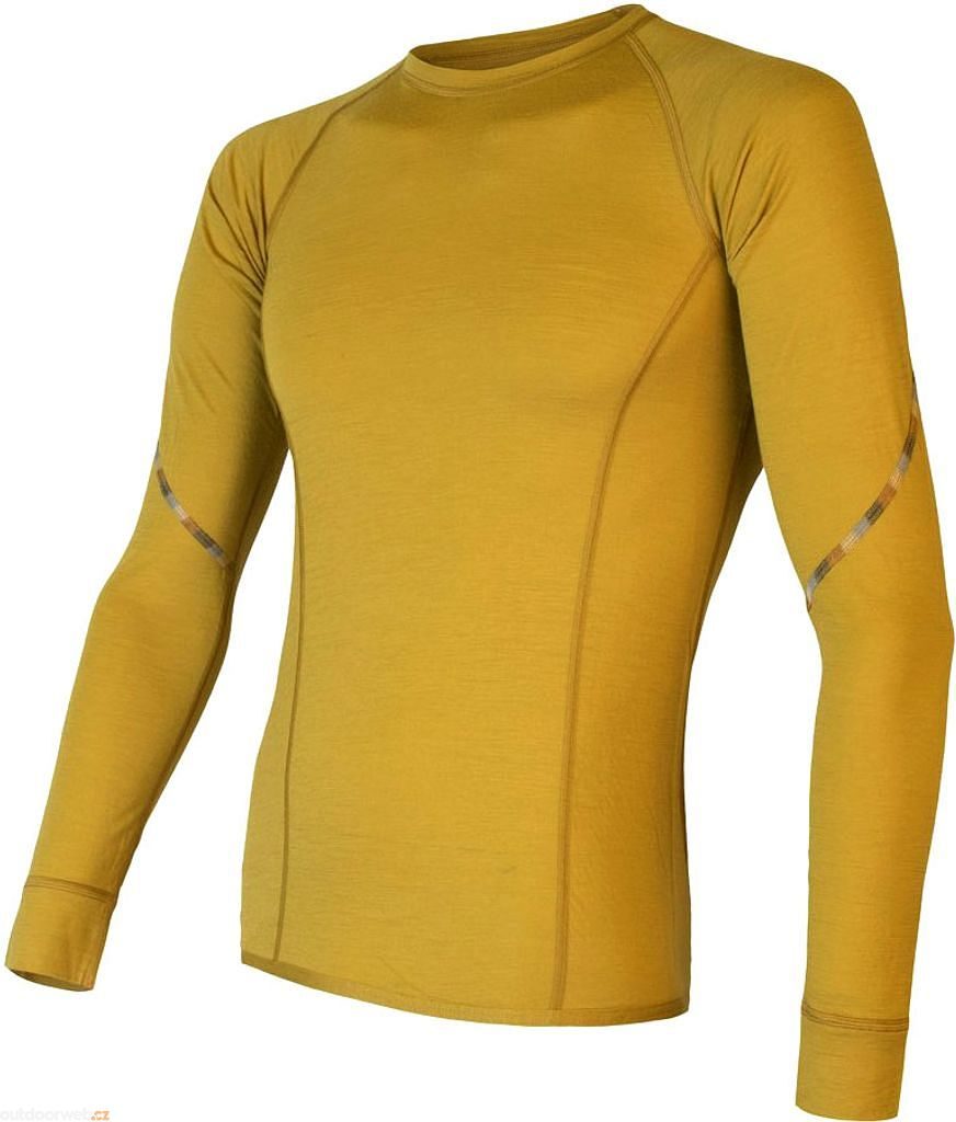 MERINO AIR men's long sleeve shirt, mustard - men's long sleeve shirt -  SENSOR - 44.49 €